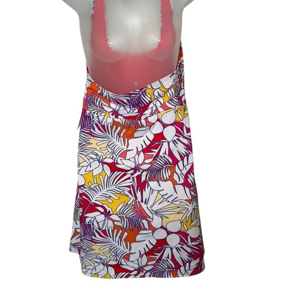 Lands’ End Floral Halter Skirted One Piece Swimsuit NWT Size 14/16 - Picture 2 of 5
